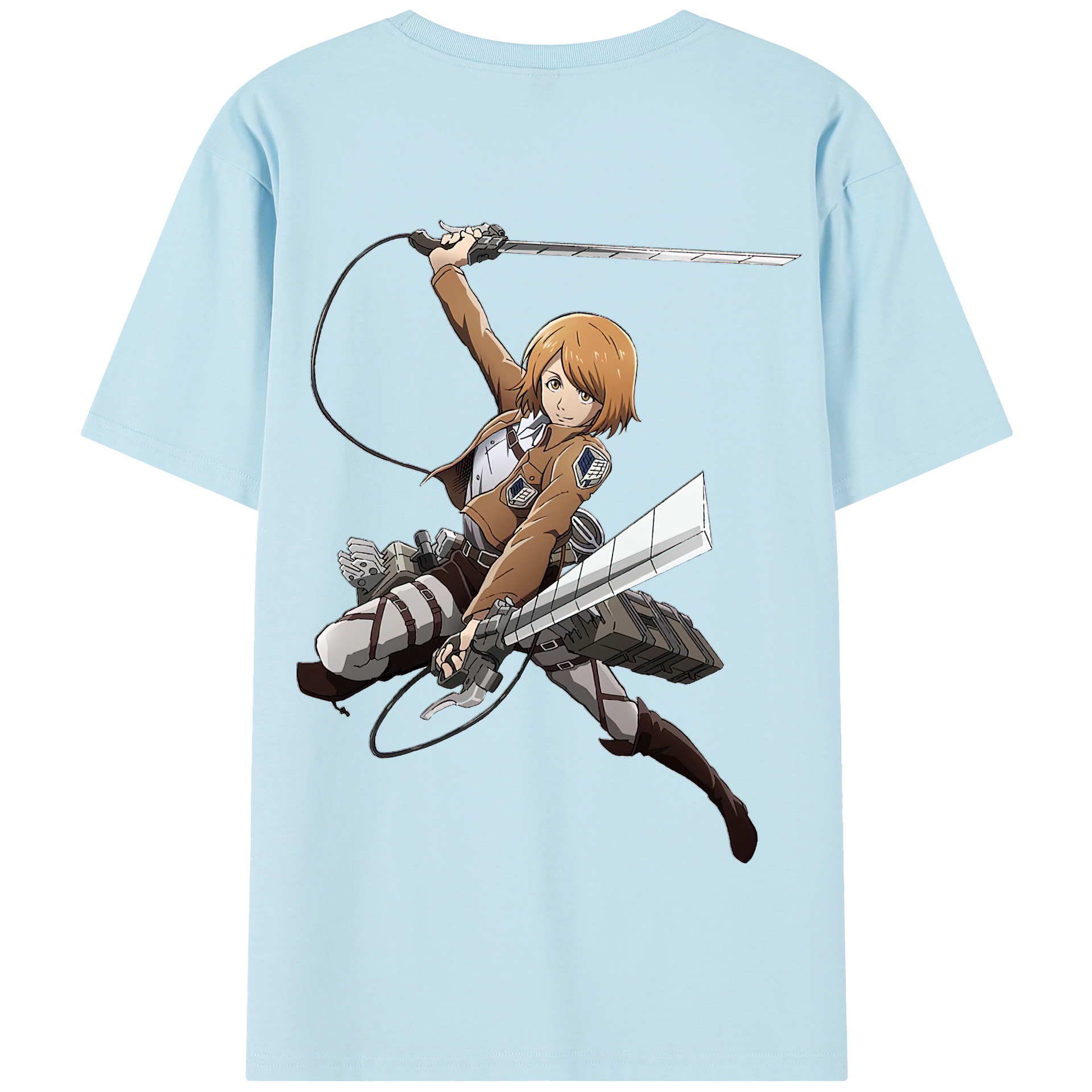 （画像用） 進撃の巨人 ペトラ·ラル Attack on Titan Petra Rall 綿100％半袖Tシャツ（背面プリント）